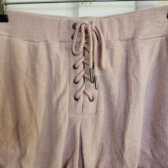 Vintage Havana Ribbed Front Lace Up Pull-On Shorts Size Medium - Picture 3 of 8